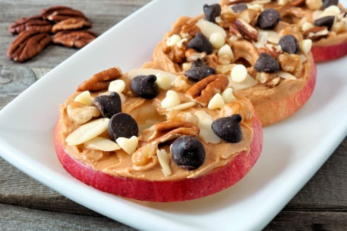 25. Granola Peanut Butter Apple Stacks