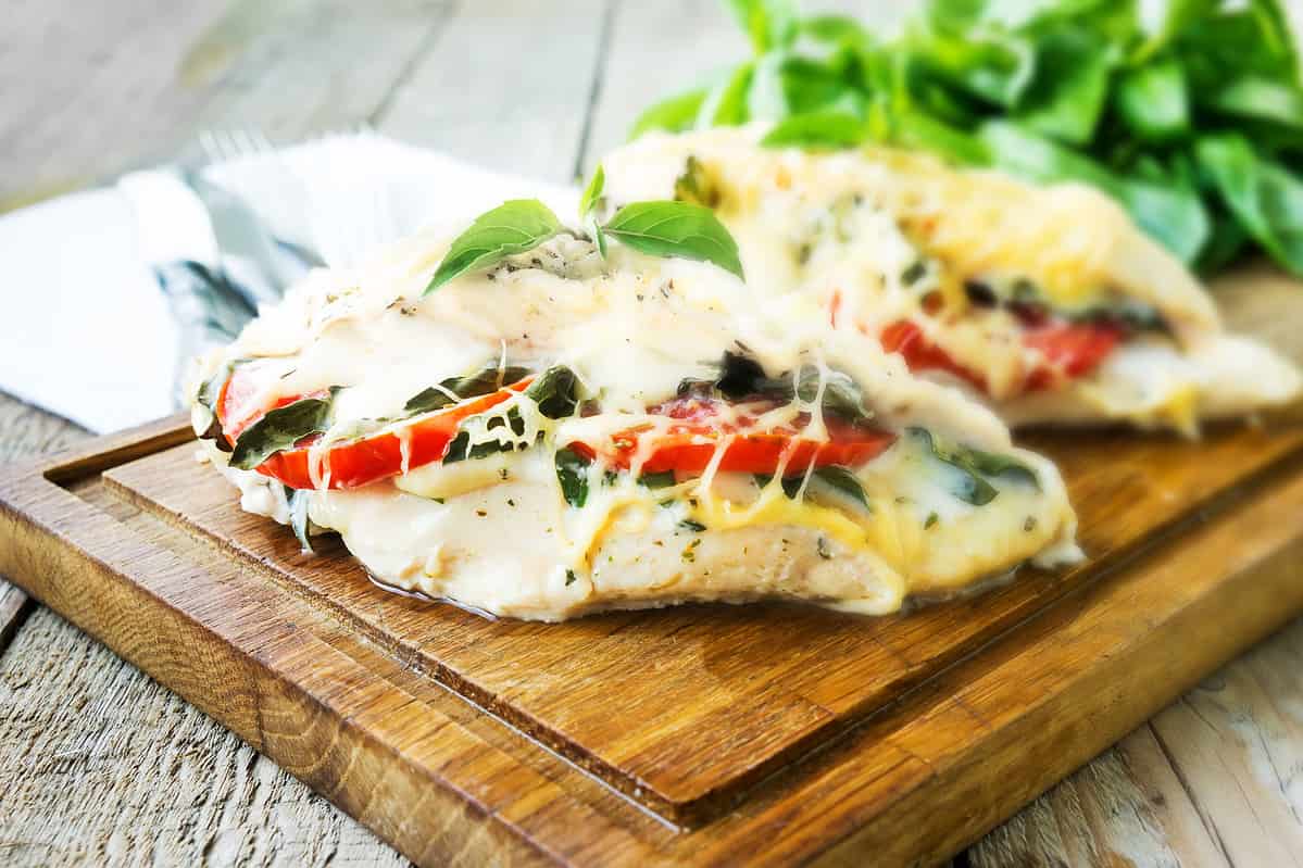 Pesto-Chicken, Chicken Meat, Cheese, Chicken Breast, Mozzarella, Caprese Salad
