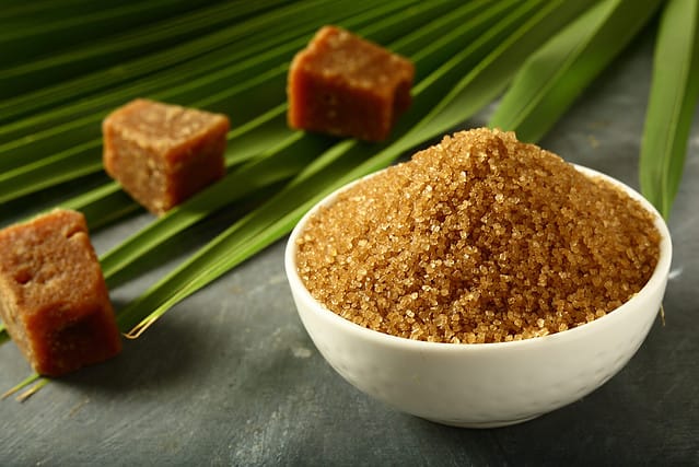 Organic unrefined brown cane sugar.