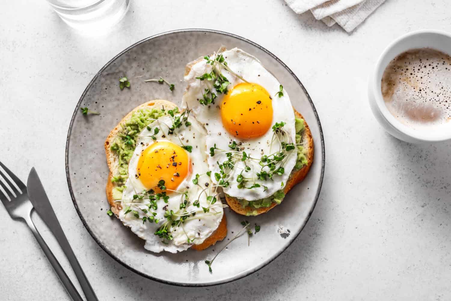 1. Avocado Toast With Egg