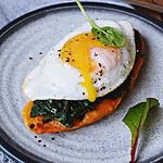4. Spinach and Egg Sweet Potato Toast