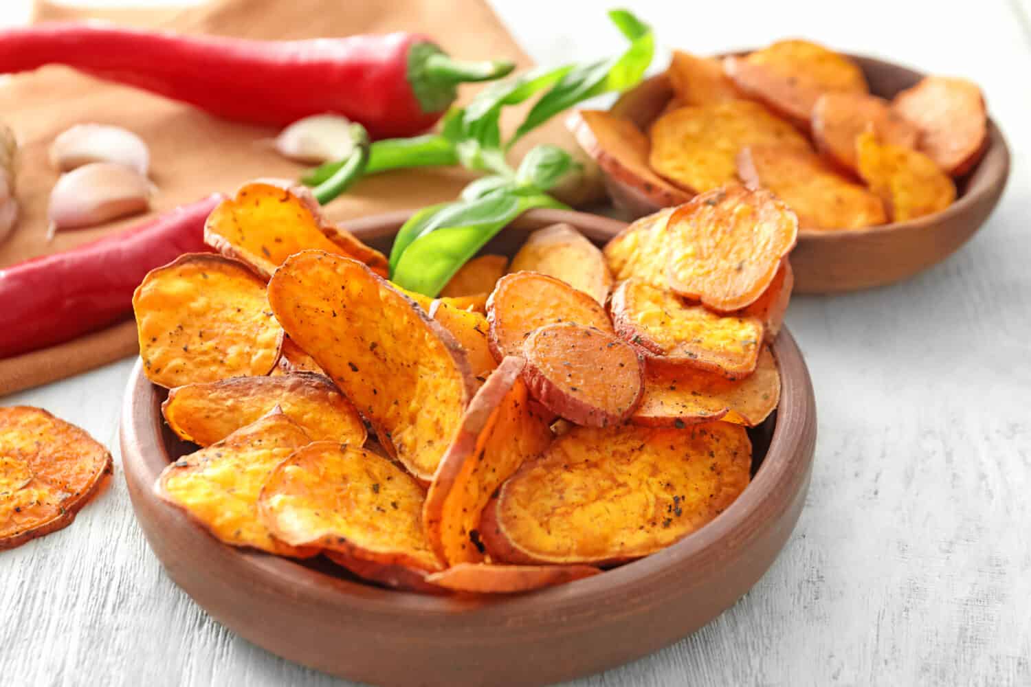 7. Baked Sweet Potato Chips